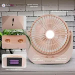 JY-1881 Lithium Rechargeable Mini Fan With LED Light - Image 2