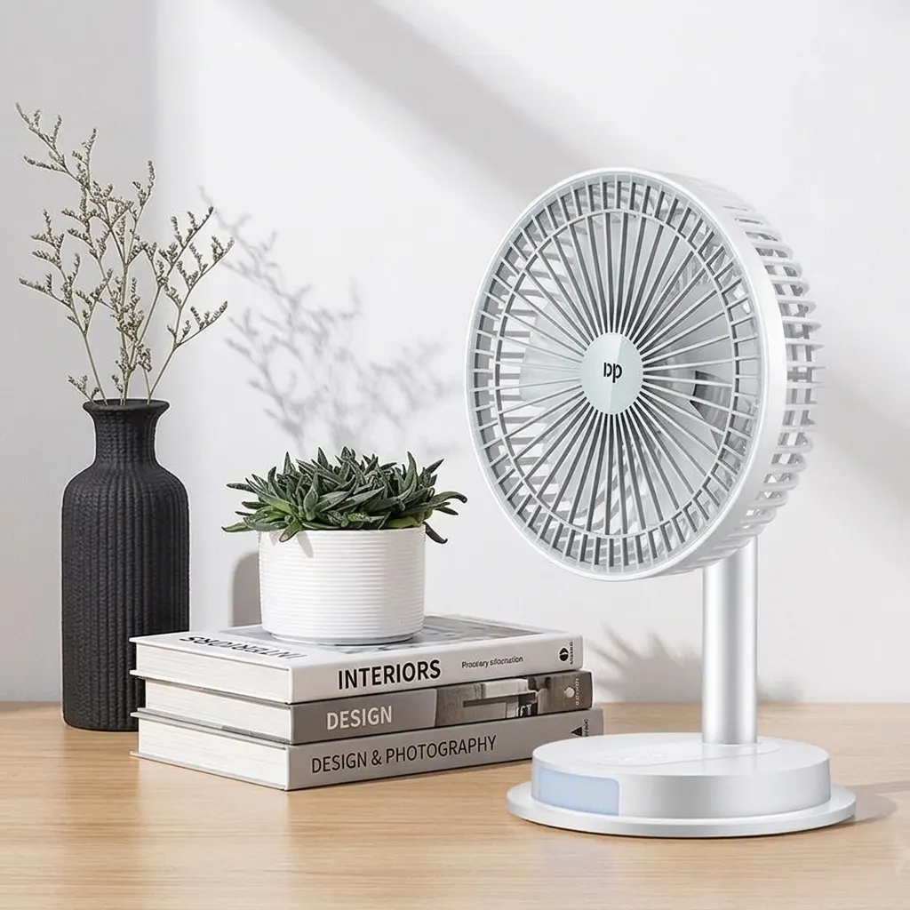DP Dp 7627 (4000mAh Rechargeable Portable Usb Fan With Led Light) - Image 1
