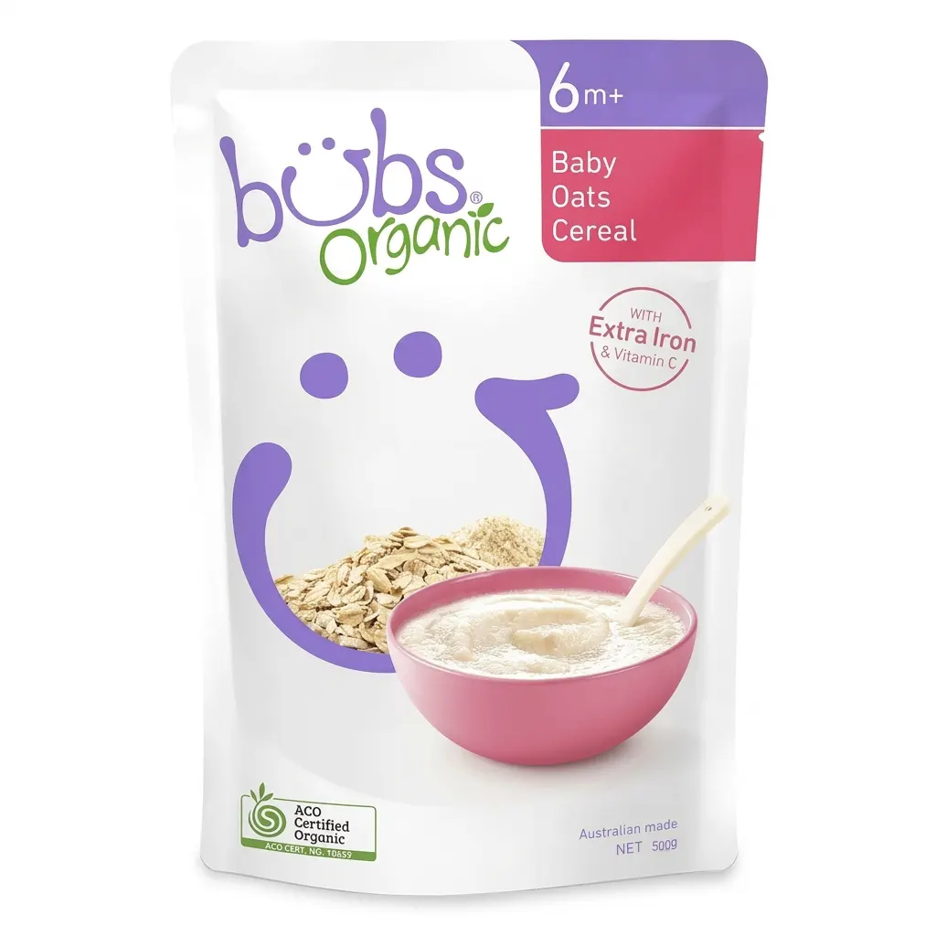 bubs oats 500gm Bubs Organic Baby Oats Cereal - Image 1