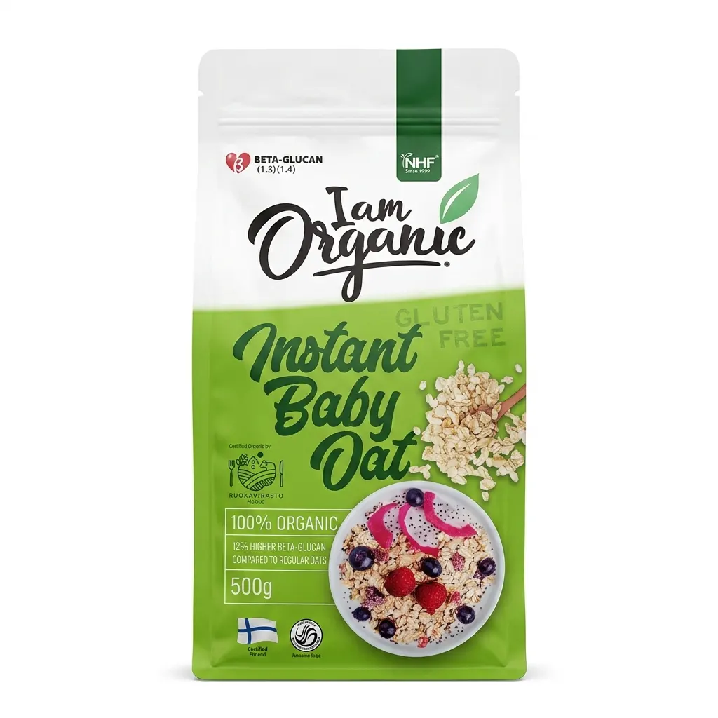 im organic green I Am Organic Instant Baby Oats - Image 1