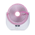 JY Super 1880 lithium rechargeable mini table fan with LED light - Image 2