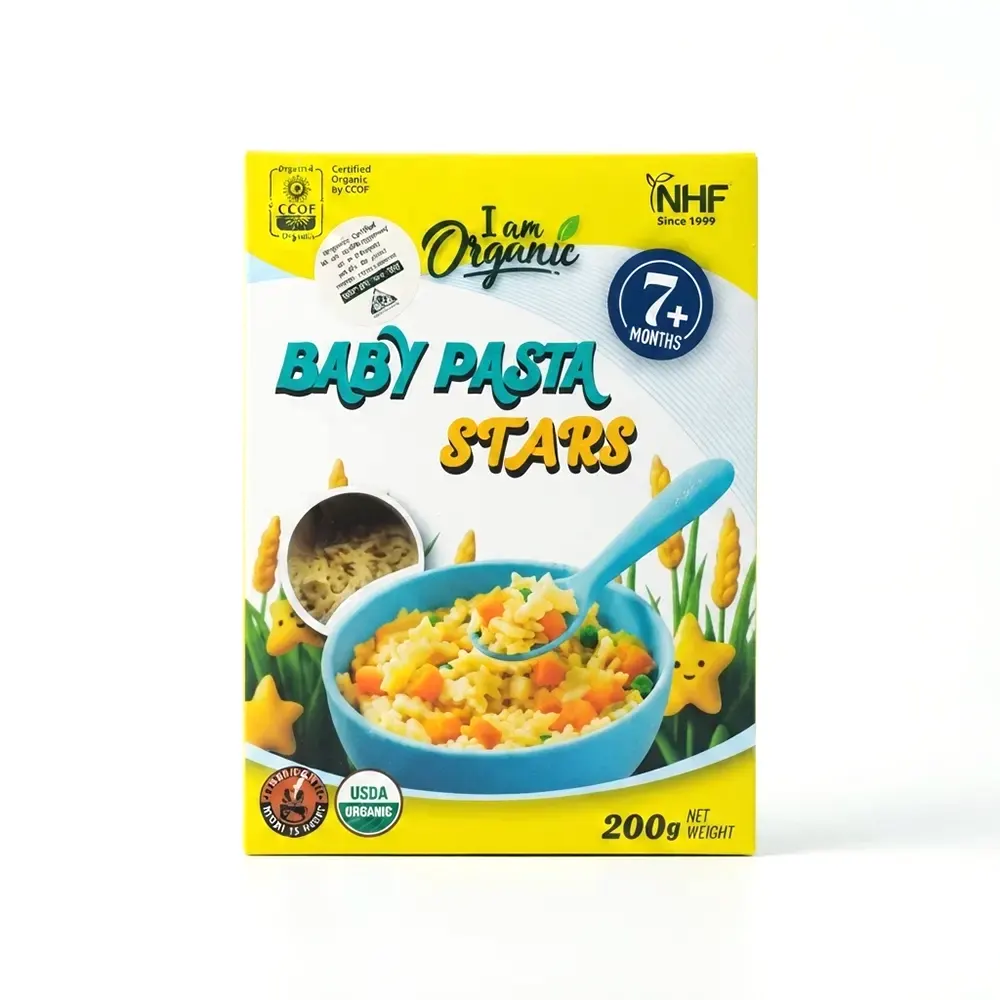 baby pasta NHF I Am Organic Baby Stars Pasta 7months+ (Malaysia) - Image 1